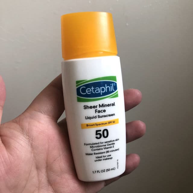 Cetaphil Sheer Mineral Face Liquid Sunscreen Broad Spectrum SPF 50 review photo by heyitzalice