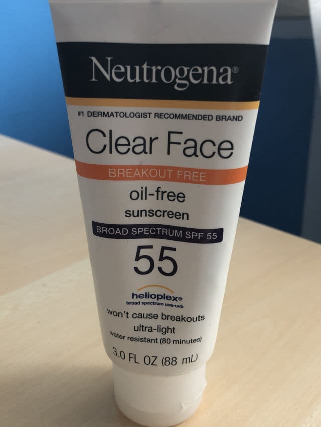 Neutrogena Clear Face Break-Out Free Liquid-Lotion Sunscreen SPF 55 review photo by hina