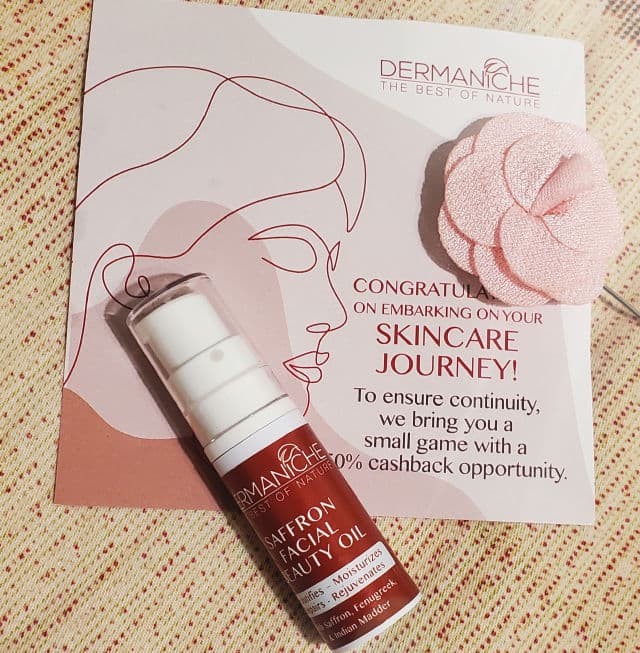 DermaNiche Saffron Facial Beauty Oil review photo by hiraethsal