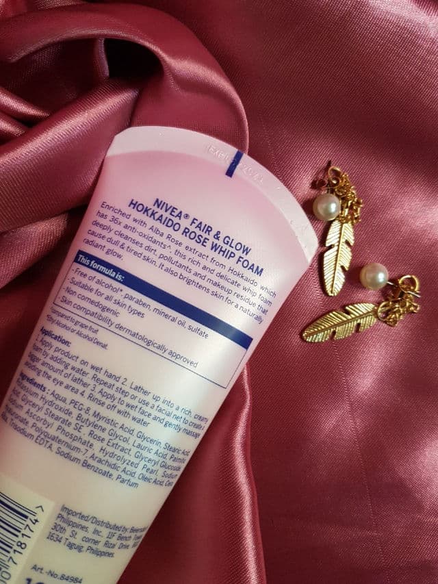 Nivea Fair & Glow Whip Foam Caring Cleanser (Hokkaido Rose) review photo by izmelexxie