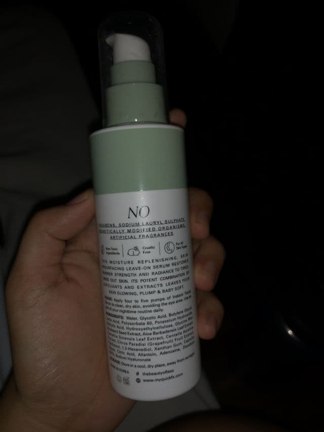 QUICK FX Clean Collection Instant Facial Serum review photo by kortneenna