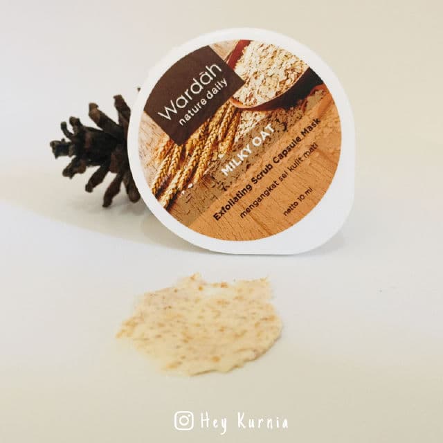 Wardah Nature Daily Exfoliating Scrub Capsule Mask -  Milky Oat review photo by kurniaashari