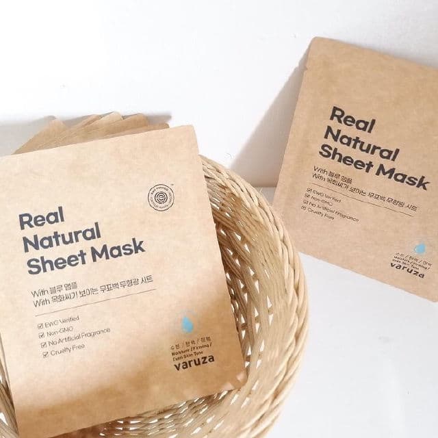 Varuza Real Natural Sheet Mask With Blue Ampoule review photo by kurniaashari