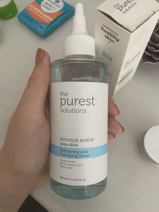 The Purest Solutions Exfoliating and Clarifying Toner Glycolic Acid 5% AHA+BHA review photo by larinka