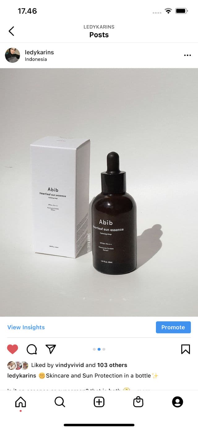 Abib Heartleaf Sun Essence Calming Drop SPF50+ PA++++  review photo by ledykarins