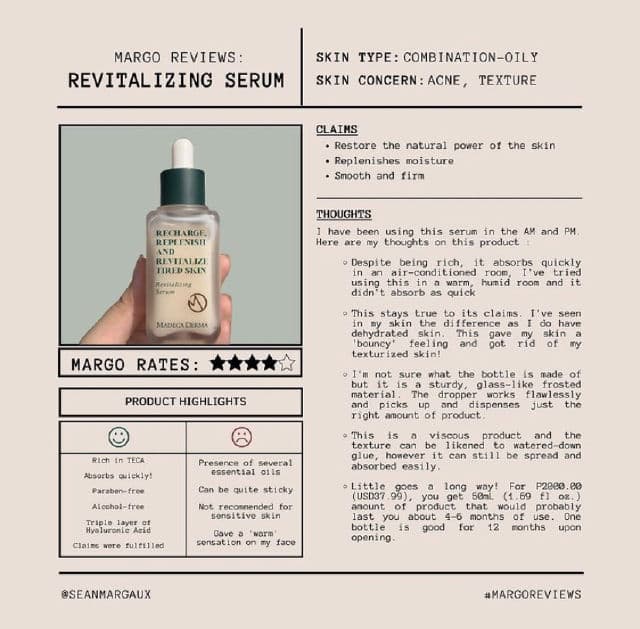 Madeca Derma Revitalizing Serum review photo by m4rgo