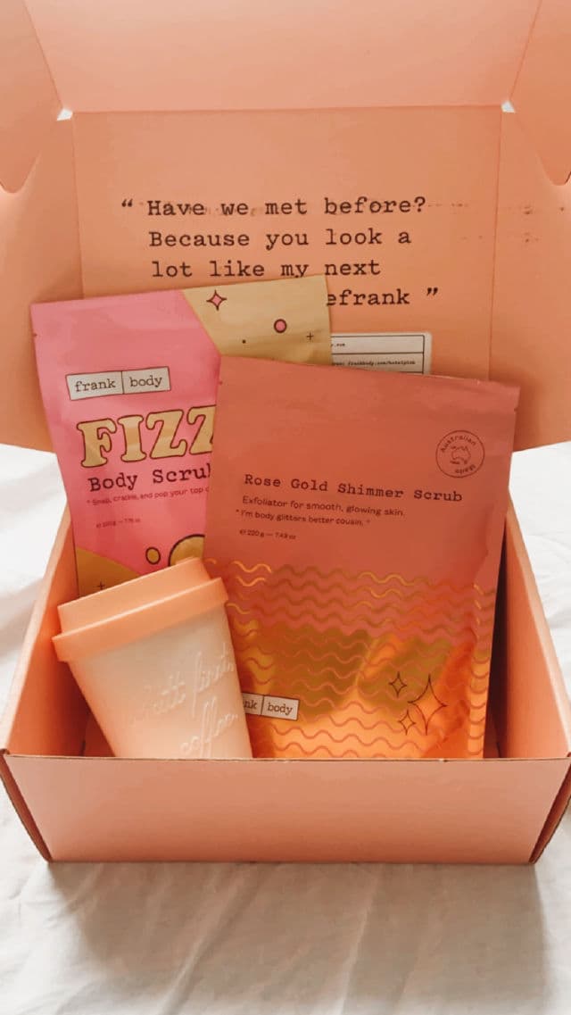 Frank Body Rose Gold Shimmer Scrub review photo by maddieinlondon11