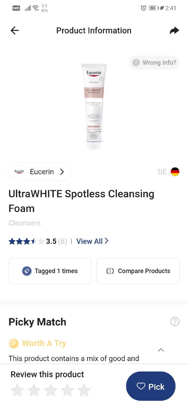 Eucerin UltraWHITE Spotless Cleansing Foam review photo by maddy94