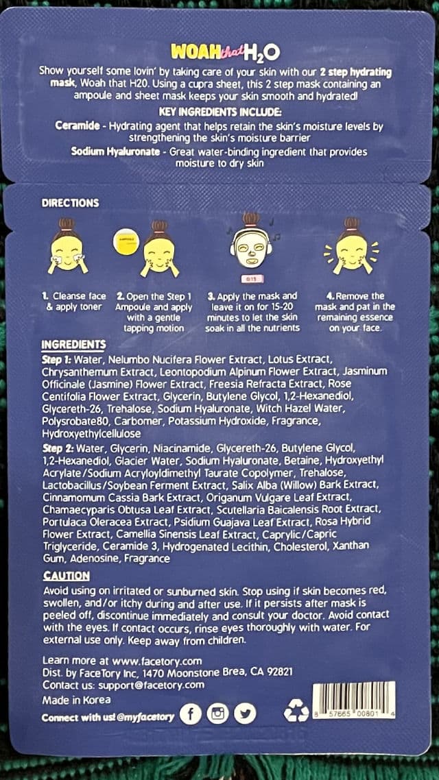 FaceTory Woah that H2O Hydrating Mask - Step 2 review photo by mhid