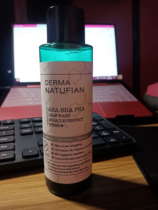 Derma Natufian AHA BHA PHA Leaf Wash Miracle Perfect Toner review photo by mlsdiaries