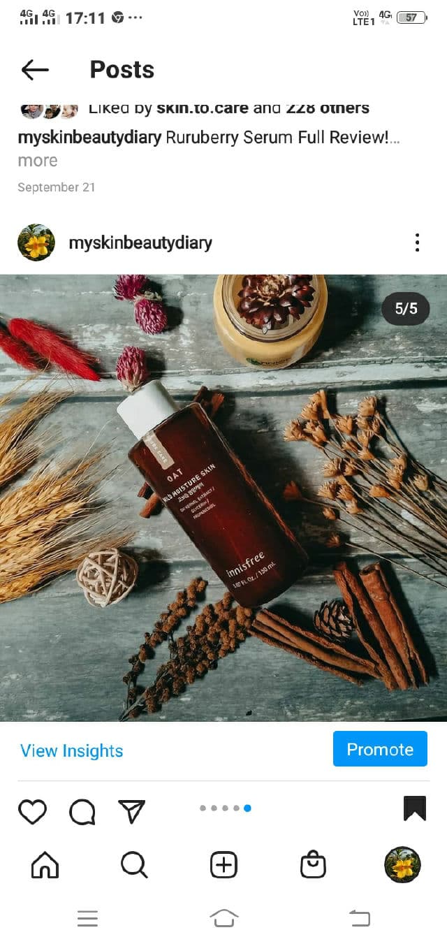 INNISFREE Oat Mild Moisture Lotion review photo by myskinbeautydiary