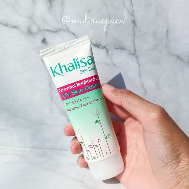 Khalisa Essential Brightening UV Skin Oasis SPF 50 PA +++ review photo by nadiraspace