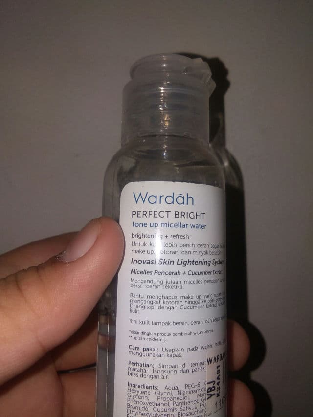 Wardah Perfect Bright Tone Up Micellar Water review photo by marccaphini