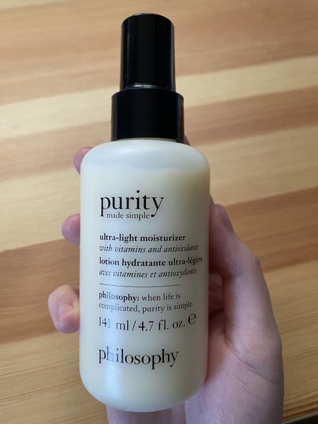 philosophy Purity Made Simple Moisturizer review photo by natbatcowboyhat