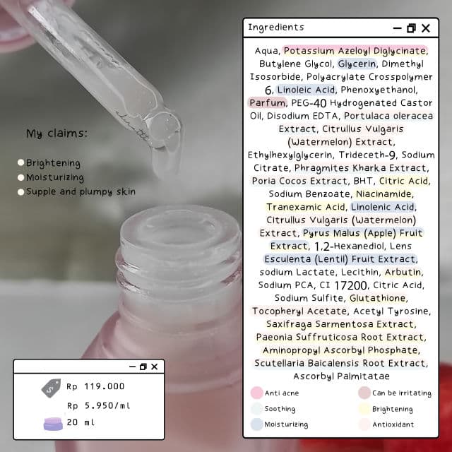 OMNISKIN Whitening Serum Watermelon Glow Waterfull review photo by ndirut