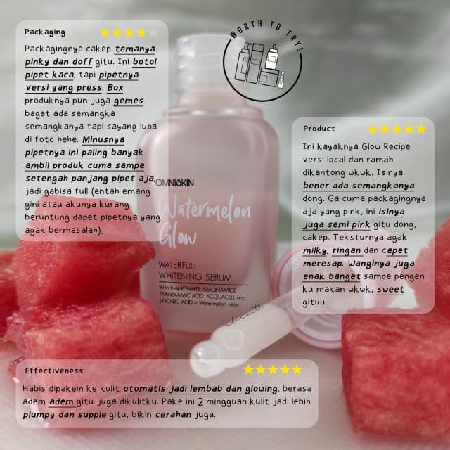 OMNISKIN Whitening Serum Watermelon Glow Waterfull review photo by ndirut