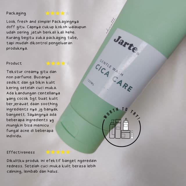 JARTE Beauty Cica Care Gentle Wash review photo by ndirut