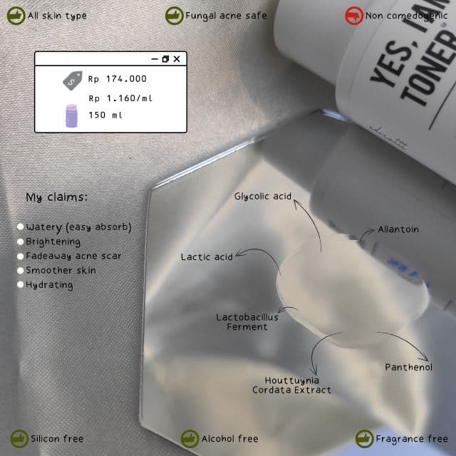 Jumiso Yes I Am Toner AHA 5% review photo by ndirut