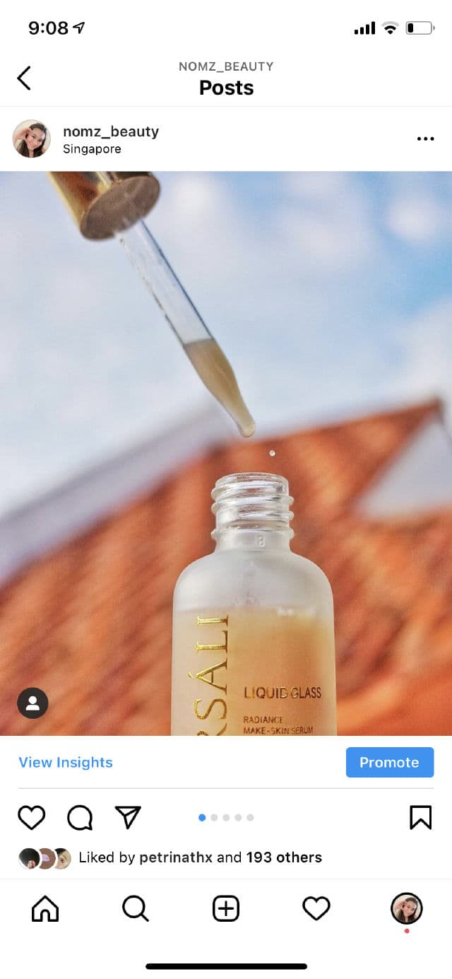 Farsáli Liquid Glass Radiance Serum review photo by nomzbeauty