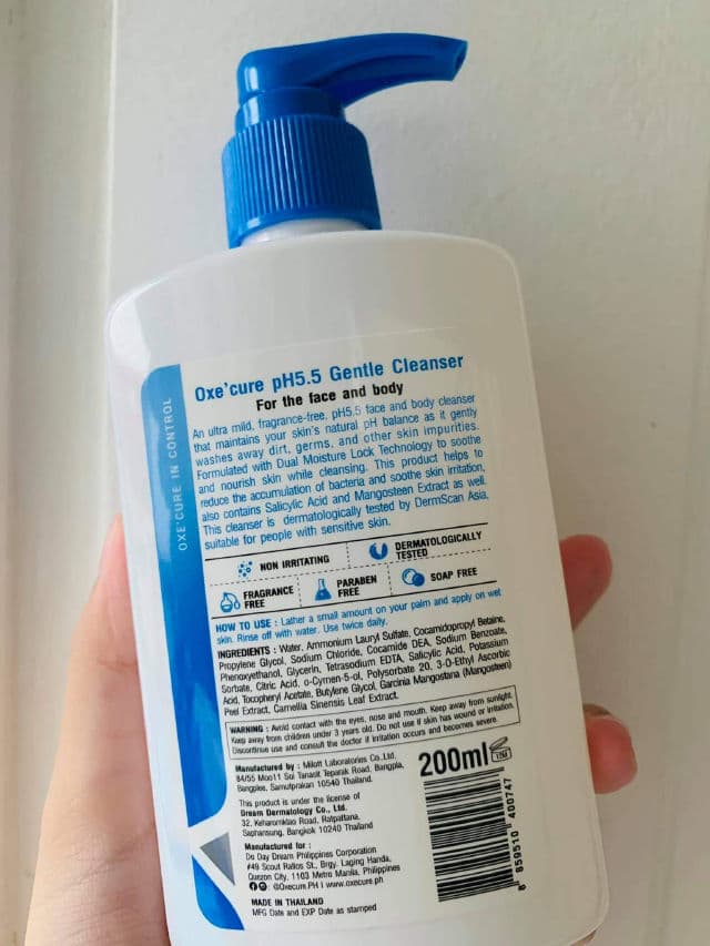 Oxecure pH 5.5 Gentle Cleanser review photo by nyannieee