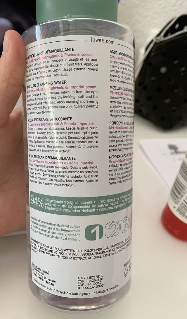 Jowaé Micellar Cleansing Water review photo by iheartjade