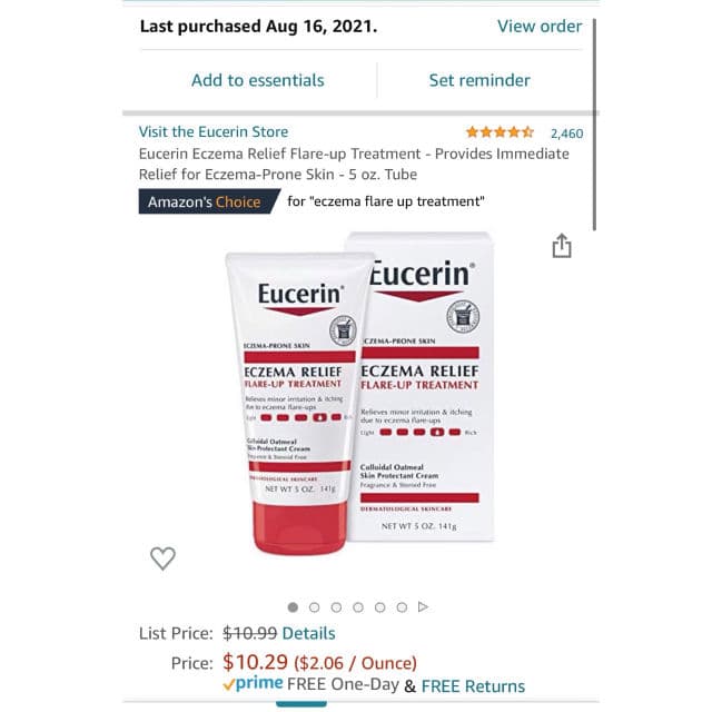 Eucerin Eczema Relief Flare-Up Treatment review photo by Oddishgal