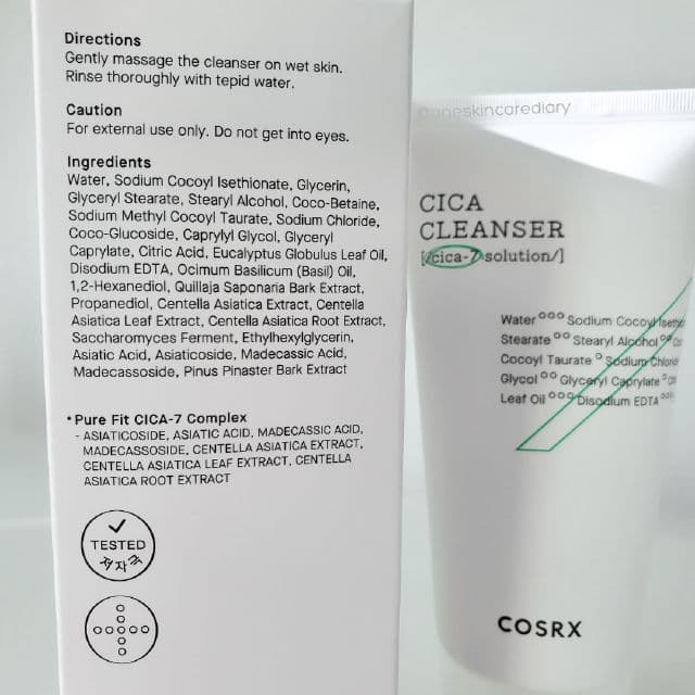 COSRX Pure Fit Cica Cleanser review photo by oneskincarediary