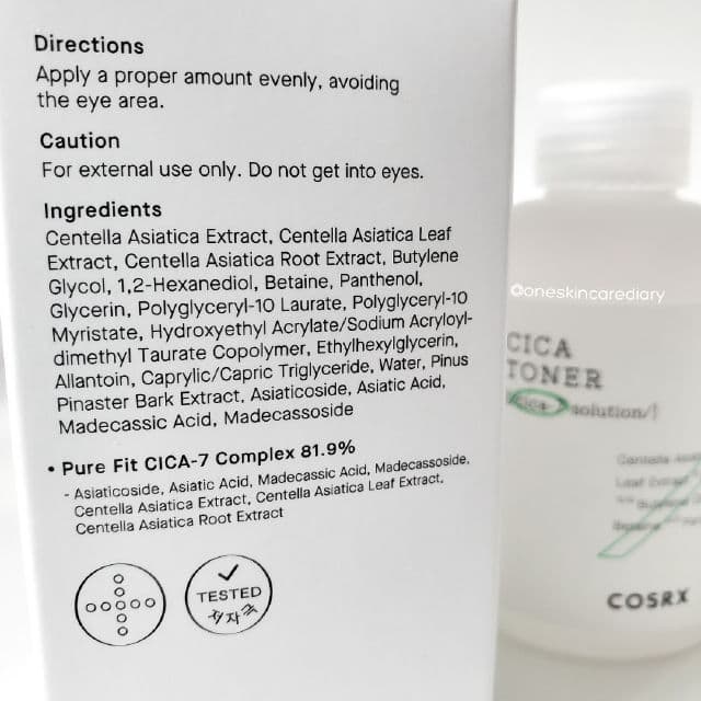 COSRX Pure Fit Cica Toner review photo by oneskincarediary