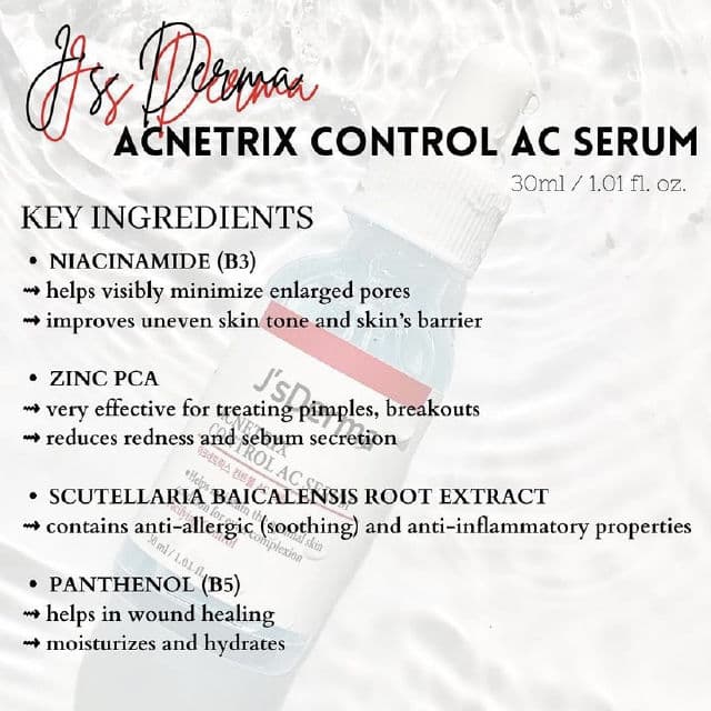 J'sDerma Acnetrix Control AC Serum review photo by peiskincare
