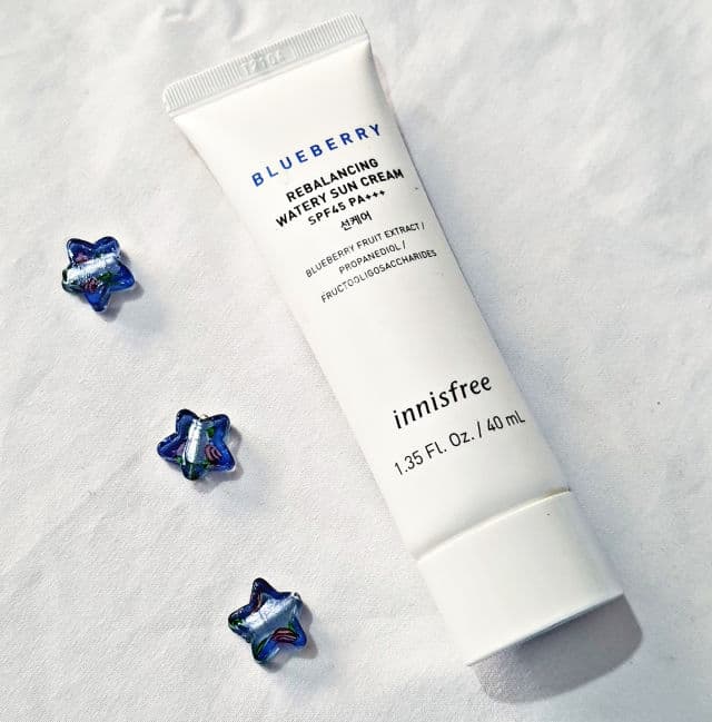 INNISFREE Blueberry Rebalancing Watery Sun Cream SPF37 review photo by prisci