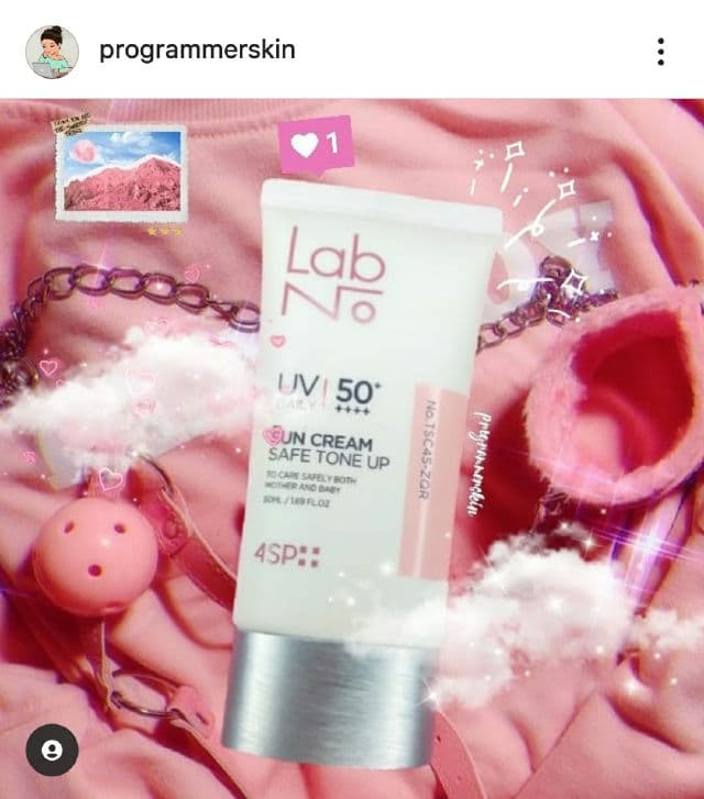 LabNo Safe Tone Up Sun Cream SPF 50 PA++++ review photo by programmerskin