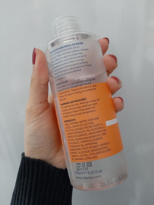 Celenes Sea Buckthorn Micellar Water - Oily and Combination Skin review photo by ravenorux