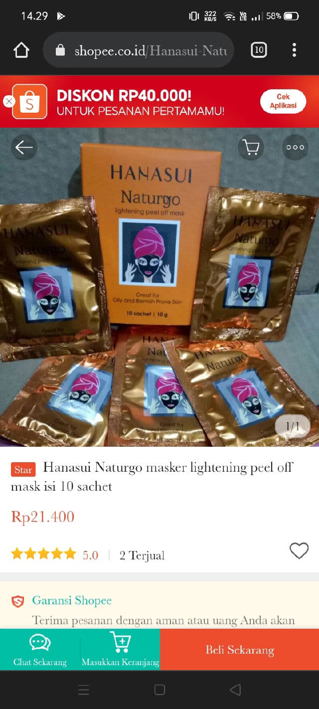Hanasui Cosmetics Naturgo Lightening Peel Off Mask review photo by retnoWd