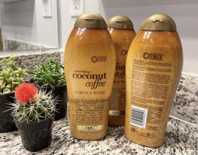 OGX Sensitive Rose Water & Pink Sea Salt Scrub & Wash review photo by risy