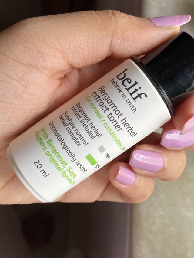 belif Bergamot herbal extract toner review photo by riyaarolkar