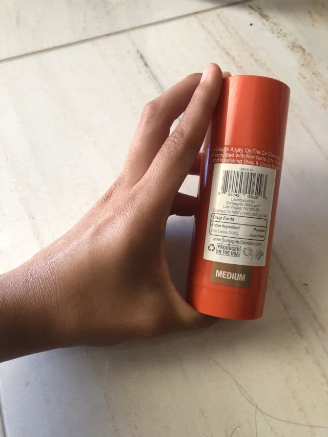 Suntegrity Tinted Sport Mineral Sun Stick Broad Spectrum SPF 30 review photo by sasshley