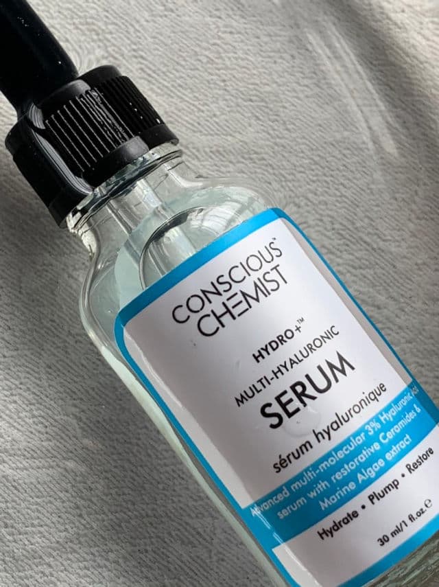 Conscious Chemist Hydro+ Multi-Hyaluronic Serum review photo by seeskincareblog