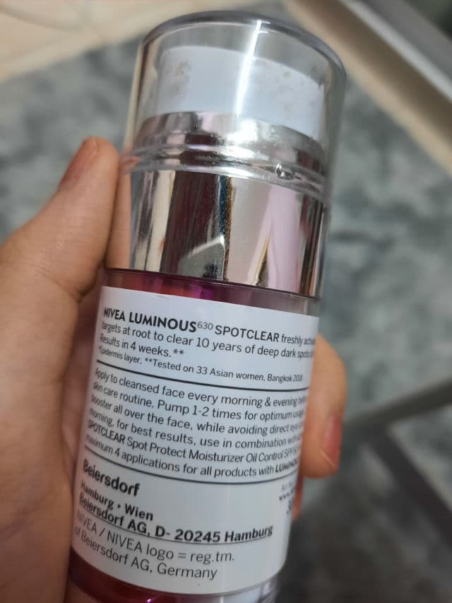 Nivea Luminous 630 Spotclear Treatment review photo by sheananan