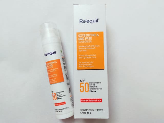 Re'equil Oxybenzone & OMC Free Sunscreen SPF 50 review photo by shradhasingh