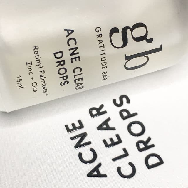 Gratitude Bar Acne Clear Drops review photo by skincarebyten