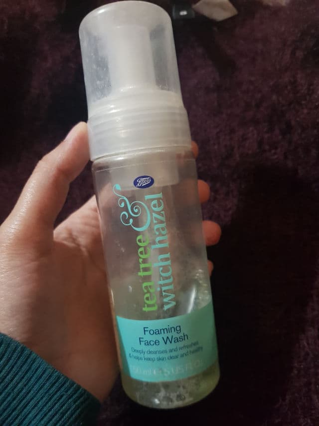 Boots Tea Tree and Witch Hazel Foaming Face Wash review photo by skincareminimalist