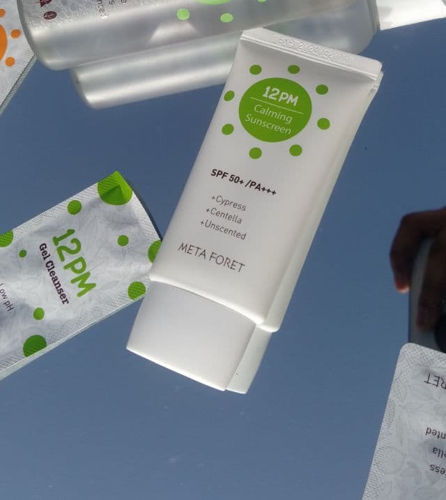 Meta Foret 12PM Calming SunScreen SPF50+ /PA+++ review photo by skindeepkumar