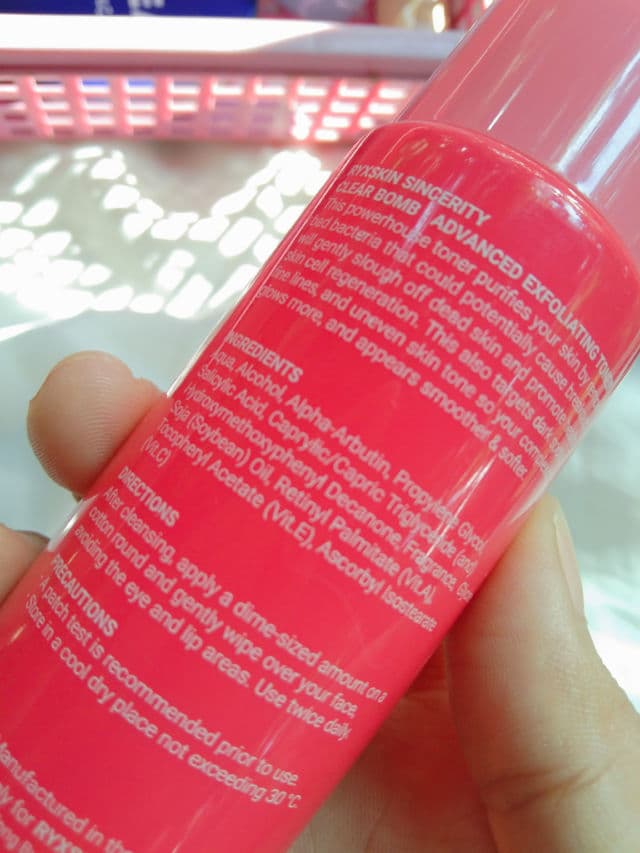 Ryx Skincerity CLEAR BOMB Advanced Exfoliating Kit - Advanced Exfoliating Toner review photo by irishdiaryy