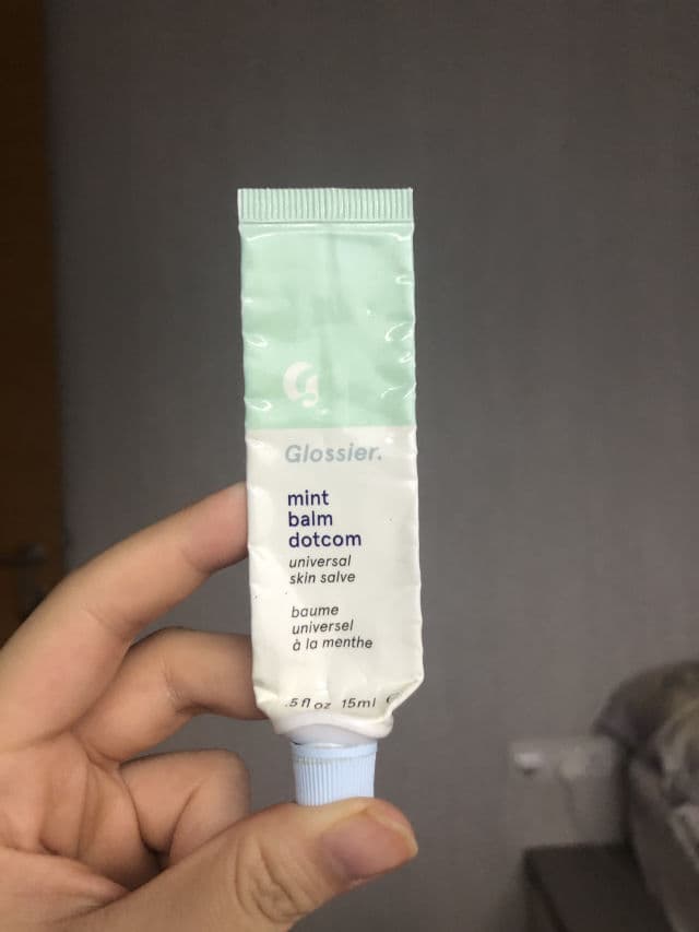 Glossier Mint Balm Dotcom review photo by skinoasis