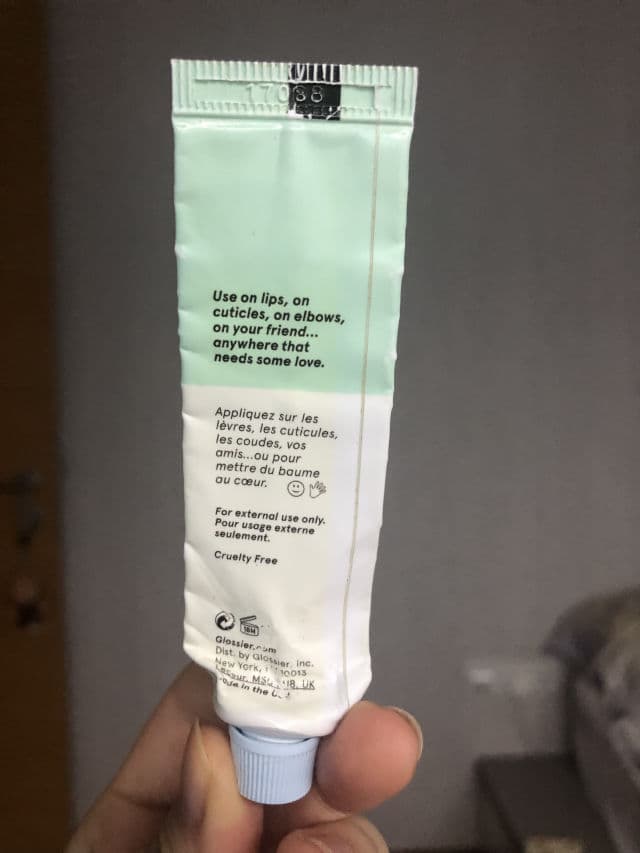 Glossier Mint Balm Dotcom review photo by skinoasis