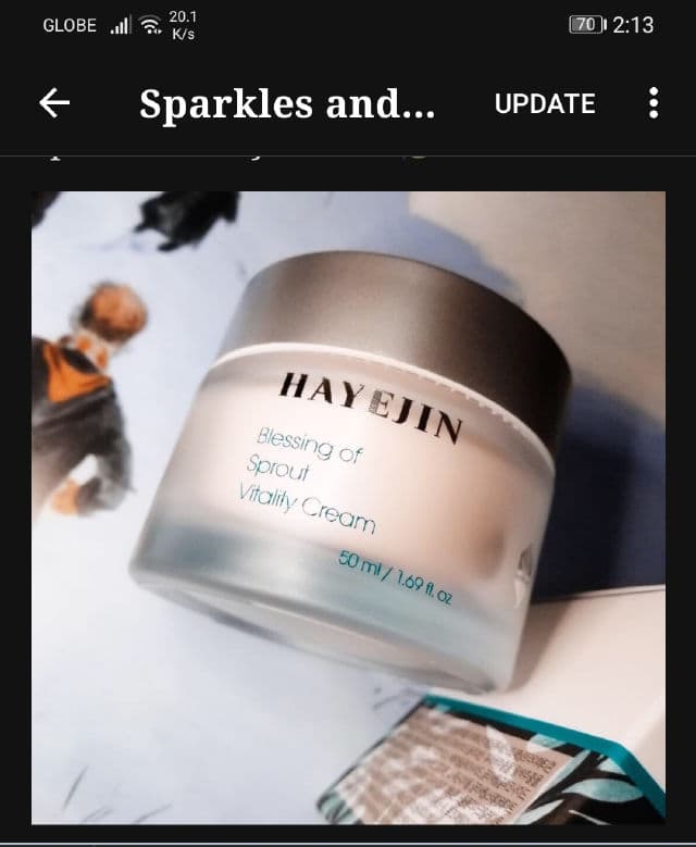 HAYEJIN Blessing of Sprout Vitality Cream review photo by sparklesandnargles