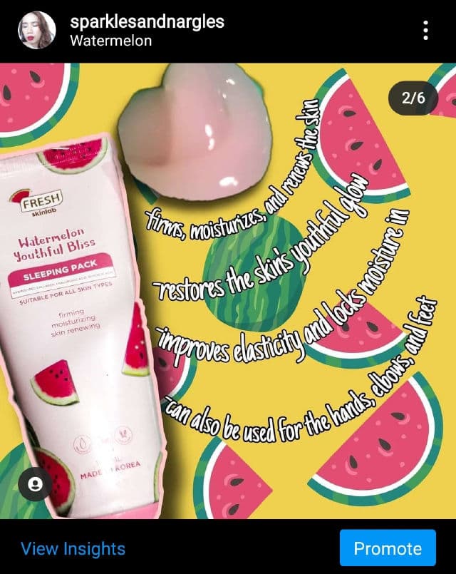 Fresh Skinlab Watermelon Youthful Bliss Sleeping Pack review photo by sparklesandnargles