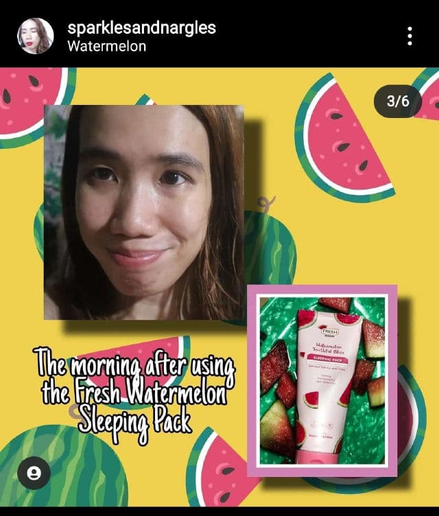 Fresh Skinlab Watermelon Youthful Bliss Sleeping Pack review photo by sparklesandnargles