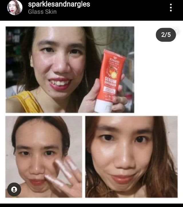 Fresh Skinlab Tomato Glass Skin Serum Sunscreen SPF 50 PA++ review photo by sparklesandnargles