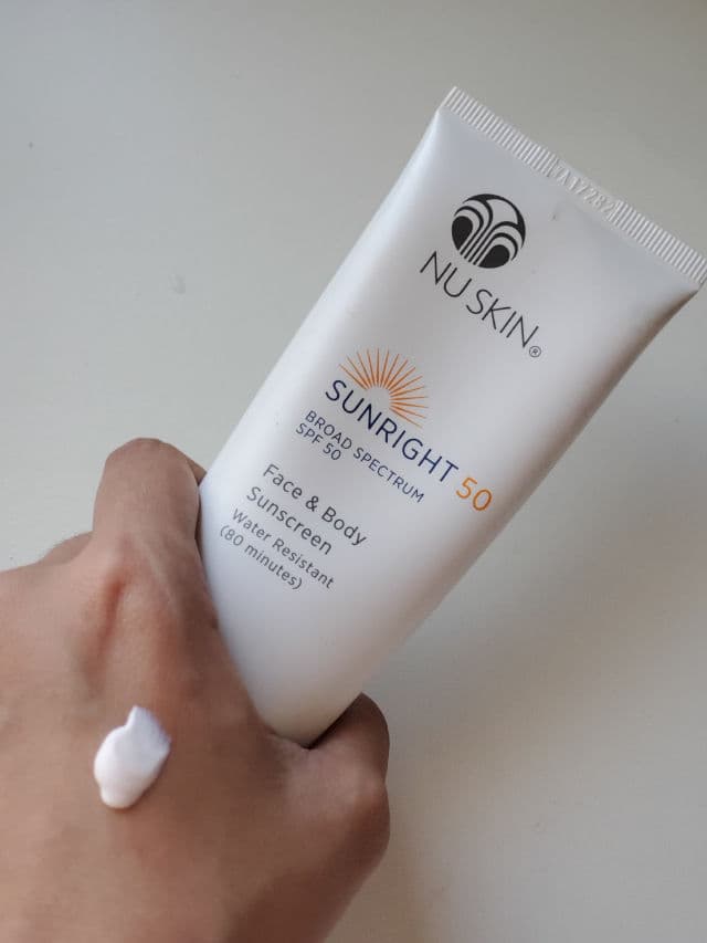 Nu Skin Sunright SPF 50 PA +++ review photo by starry